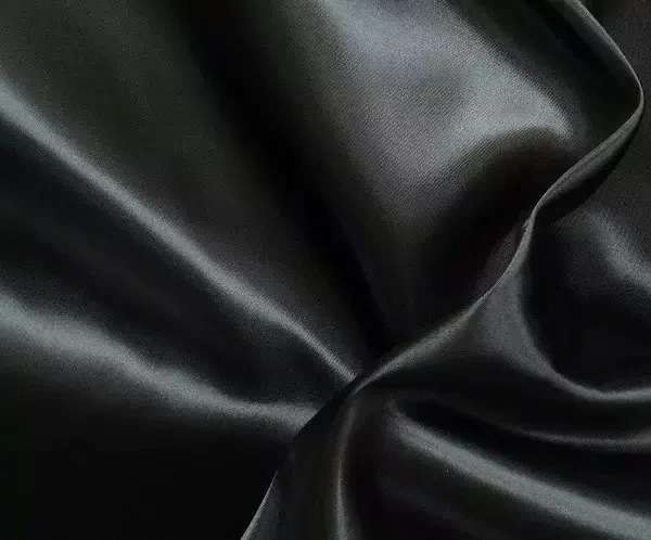 Saténový přehoz přes ramena / ruce ŠÁL KK000229-220 černá 65 x 220 cm
