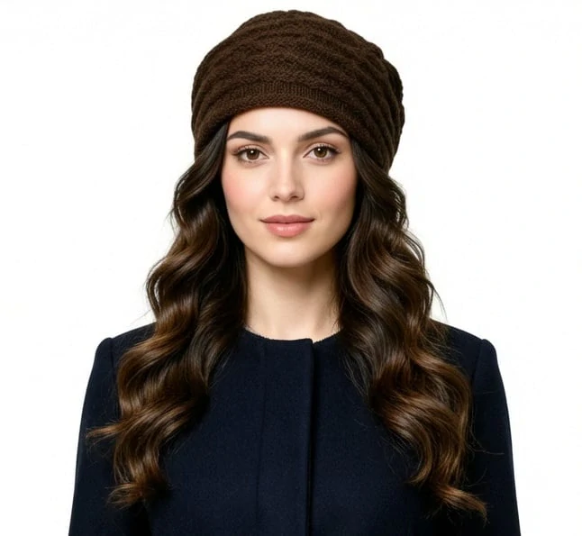 Pletená čepice hnědá Houmles unisex 7027862-4