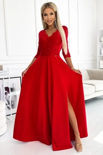 Numoco Dámské šaty 309-8 Amber červená S / M / L / XL / XXL