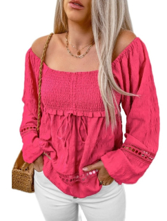 Dámská TUNIKA s krajkou 1251154911-6 růžová S / M / L