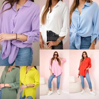 Bavlněná Mušelínová košile ART208-99 univerzální S/M/L 100% bavlna